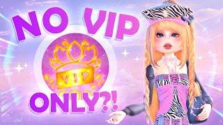 PLAYING WITHOUT VIP In DRESS To IMPRESS ROBLOX..?!