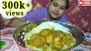 Chicken curry , rice, karela fry, eating show, Ritu food house