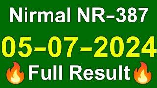 Nirmal NR-387 Result Friday On 05.07.2024 | Kerala Lottery Result Friday