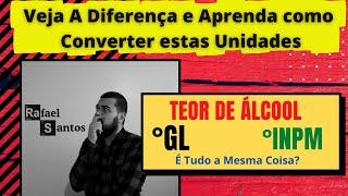 Álcool: Qual a diferença entre INPM x GL? | Aprenda como fazer a conversão de GL para INPM