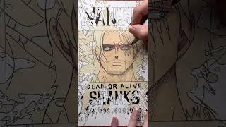 Draw Shanks "Wanted" - One piece art #onepiece #shanks #wano