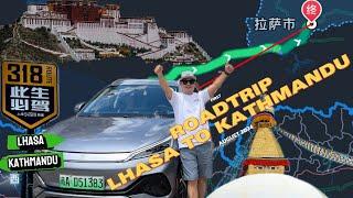 Journey from Lhasa to Kathmandu by road with BYD Yuan Plus EV | Kerong/Jilong border crossing | 4K