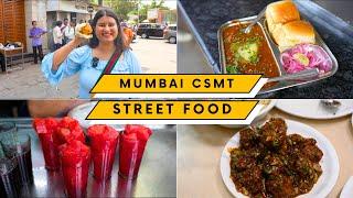 MUMBAI Street Food Near CSMT Station | Pav Bhaji, Chinese, Bhel Puri, Vada Pav & More | 4K