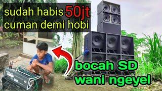 mantap !! bocah SD sudah punya sound sistem sebesar ini  penerus horeg horor