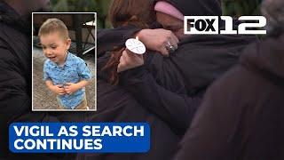 Siletz community holds vigil for missing 2-year-old as search continues