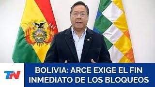 BOLIVIA: El presidente Luis Arce exigió el “levantamiento inmediato” de los bloqueos en su país