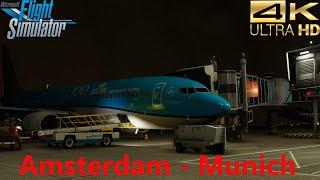 Boeing 737-800 KLM I Flight from Amsterdam to Munich I MSFS2020 I Ultra Graphics I 4K-60FPS