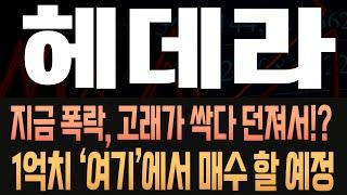 [헤데라 HBAR 코인전망] 지금 하락, 고래가 싹다 던져서일까요!? 오히려 하락중에 고래는 더 주웠다, 대신 '여기'찍고 고점갱신할 예정 #HBAR