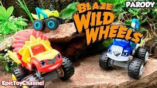 Blaze Wild Wheels toys with Falcon Blaze & Cheetah Crusher Play Hide and Seek Surprise