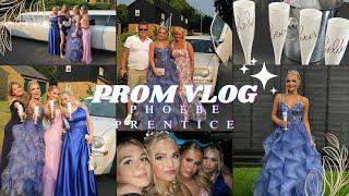 PROM DAY VLOG! *limo, bts, dress reveal, hair & makeup prep..*