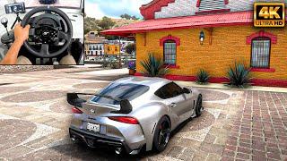 800HP Toyota GR Supra | Forza Horizon 5 | Thrustmaster T300RS gameplay