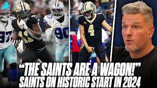 "The Saints Are A Wagon!" Kamara Goes For 4 TD's, Derek Carr Looks Better Than Ever | Pat McAfee Rea