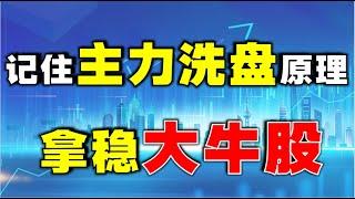 【主力洗盘】记住主力洗盘原理，拿稳大牛股【主力洗盘心理深度解析】