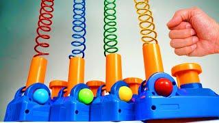 Iron Tube Marble Run Race ASMR # 1  How High is the Sky  Creative Healing Sound Machine DIY Build