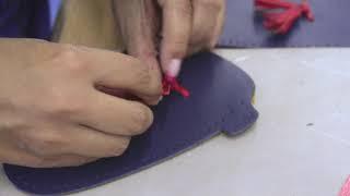 Atelier LIMEX  Exemple d'une étape de fabrication de Mocassin