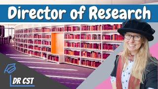 UNIVERSITY DIRECTOR OF RESEARCH - Do you want to be one? What's the role, who does it?