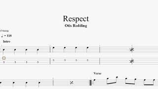 Otis Redding - Respect (bass tab)