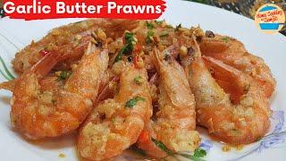 7 Mins Garlic Butter Prawns | Garlic Butter Shrimp for Family