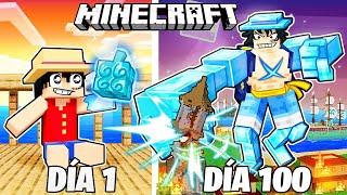 ¡Sobreviví 100 DÍAS como LUFFY DIAMANTE en Minecraft HARDCORE!