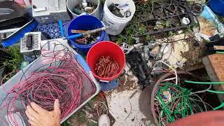 Cleaning up some of my Copper in my Scrap Yard.