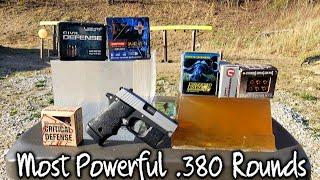 The Most Powerful .380acp Ammo You Can Buy - Ballistic Gel Test