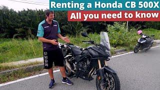 Renting a Honda CB 500x from Tigit - All you need to know