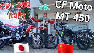 CF Moto 450 MT vs. Honda CRF 250 Rally | Endurovergleich mit Testfahrt #cfmoto #hondacrf300rally