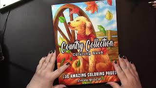 Flip & Review: Country Collection by Coloring Book Cafe (Adult Coloring)