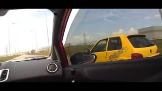 Ford Fiesta "eagle" Vs Peugeot Rallye 106 Roll race