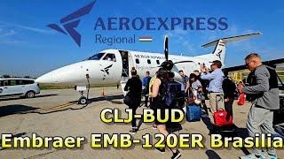 ️TRIP REPORT | Aeroexpress Regional | EMB120-ER Brasilia | Cluj-Napoca Budapest | CLJ-BUD