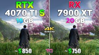 RTX 4070 Ti SUPER vs RX 7900 XT - Test in 8 Games l Ray Tracing
