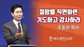 절망을 직면하면 기도하고 감사하라 [조동천 목사] | 예수뿐인교회 주일설교