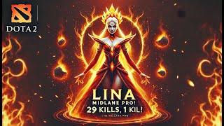 Lina Midlane Pro Gameplay – 29 Kills, 1 Death! | Dota2netic