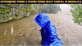 Experiencing fishing & cooking during HEAVY rainfall in Meghalaya | Garo Hills