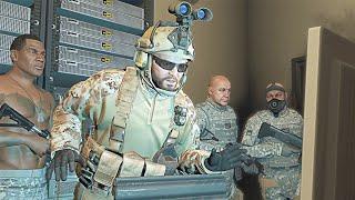 GTA 5 - ️ARMY Michael and Franklin Robbing FIB with Army!(Army Heist Mission)