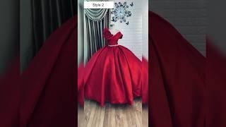 beautiful party wear red gown design#shorts #ytshorts