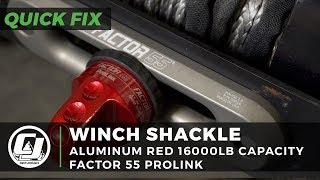 Jeep Quick Fix: Factor 55 Red Aluminum ProLink Winch Shackle with 16,000lb Capacity