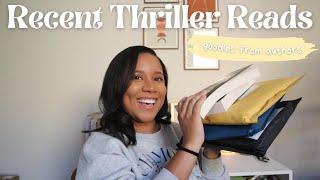 5 recent reads // thriller book reading wrap-up + new books from authors