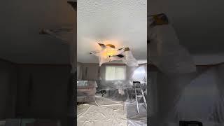 Mallory paint store we painted popcorn ceiling with Benjamins Moore products