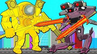 UPGRADE TITAN CLOCKMAN 2.0 VS TRI TITAN! Skibidi Toilets Cartoon Animation