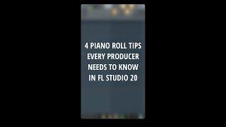 4 Piano Roll Tips EVERY Producer Needs To Know In FL Studio 20 #shorts