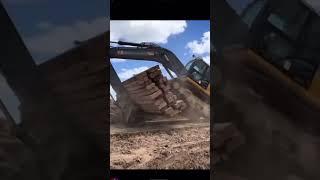 Master excavator operator at work #construction #excavator #skills #work #shorts