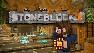 StoneBlock 3 EP8 AE2 Processor Create Automation