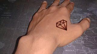 Small Diamond Tattoo with pen