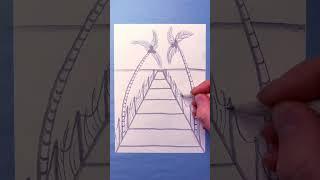 How to draw landscape ️ #drawing #drawingtutorial #art