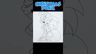 How To Draw Christmas Sonic | Sonic The Hedgehog #sonicdrawing #sonic #drawing