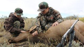 Elk Hunt with CVA Muzzleloader: Kid Stalks a Herd and Harvests His First Cow Elk on Public Land