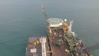 Offshore Pipeline Installation with derrick Lay Barge