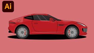 Adobe illustrator How to Draw a Flat Victor car Illustrations @techtemples