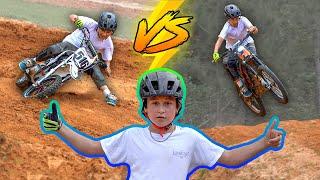 Pit Bike VS Surron Electric Bike!! Lap Time & Wheelie Challenge!